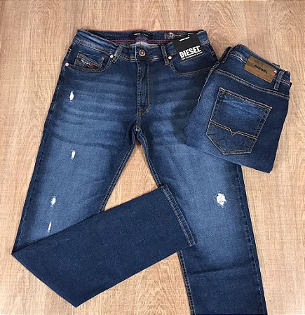 Calça Masculina Jeans DIESEL Skinny Desfiada